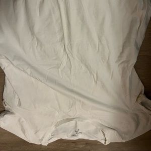 Plain, white, bumpstart maternity shirt medium sized.